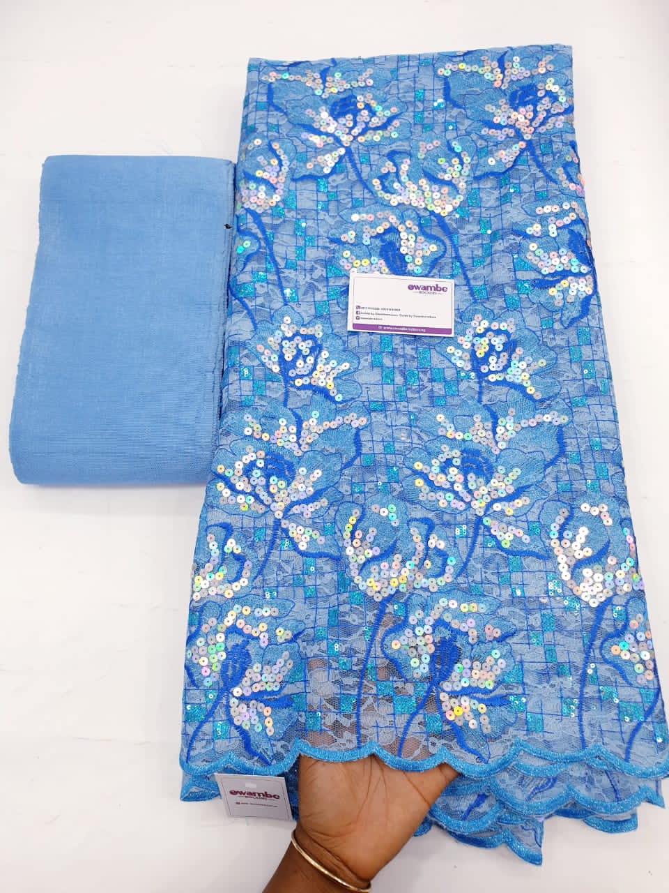 Blue Lace Material - Owambe Rockers