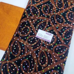 Asoebi Rockers Fabric - Burnt Orange - Owambe Rockers